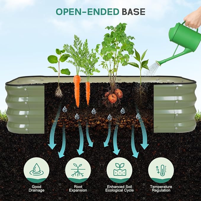 3 in 1 Galvanized Raised Garden Bed - Image 6