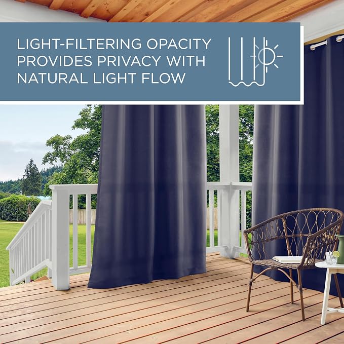 TOWN & COUNTRY BASICS Cabana Solid Heavyweight Indoor Outdoor Curtains - Image 9
