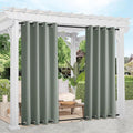 NICETOWN 2 Panels Sage Green Outdoor Patio Curtains 108 inches Long Waterproof by NICETOWN