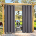 NICETOWN Weighted Outdoor Patio Curtain & Drape Waterproof 84 Long, Top and by NICETOWN