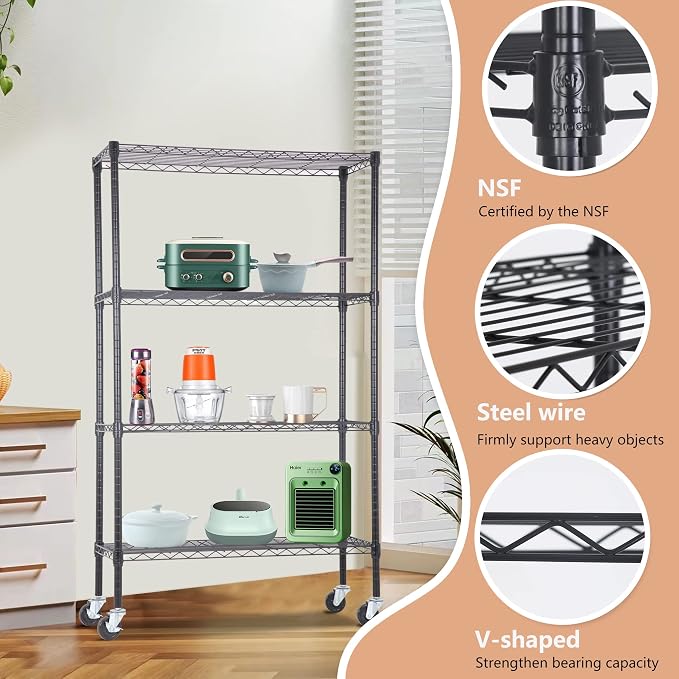 BestOffice | 4-Tier Wire Storage Shelves - Image 4