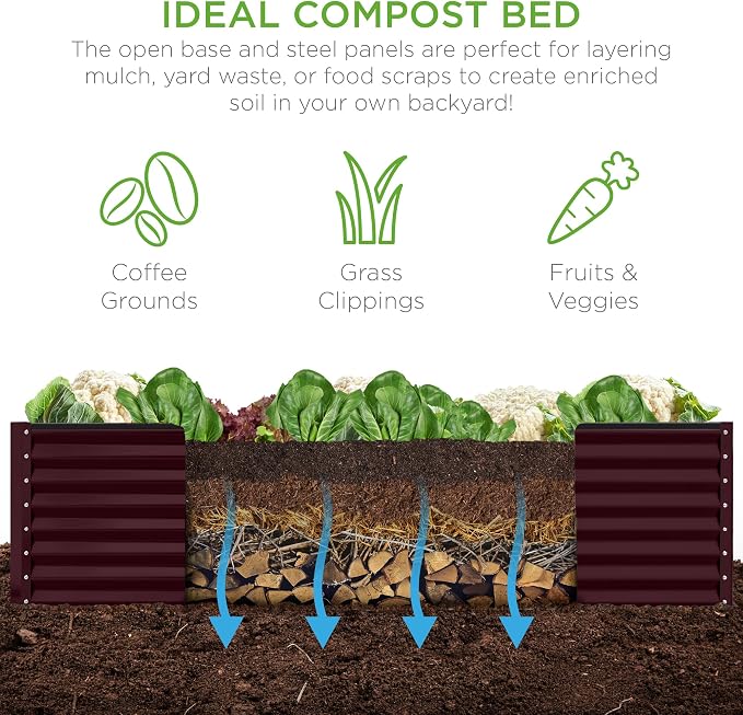 Best Choice Products 8x4x2ft Outdoor Metal Raised Garden Bed, Deep Root Planter - Image 5