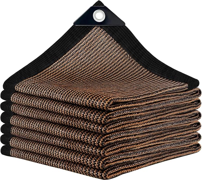 Sun Shade Cloth with Grommets, 90% UV Protection Shade Fabric, Pergola Shade by IMSGVIFO