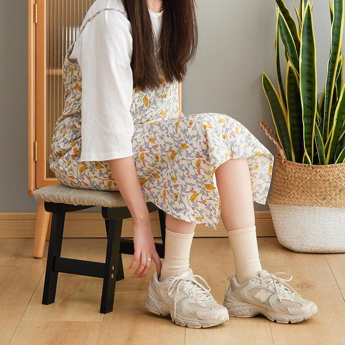Foot Stool Ottoman Foot Rest Under Desk, Small Stool - Image 6
