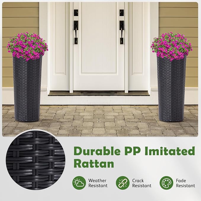 Idzo All Weather Wicker Planters - Image 3