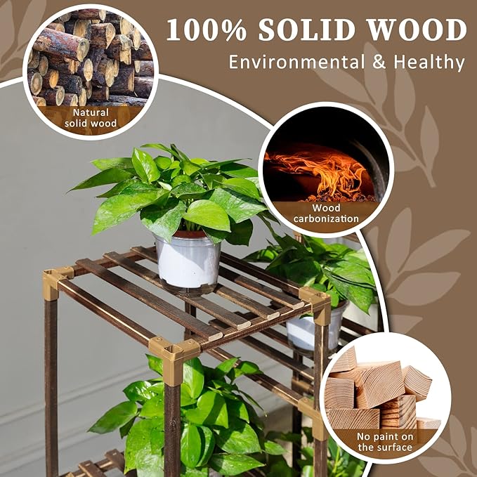 Uneedem Plant Stand Indoor Outdoor, Tall Plant Shelf - Image 2
