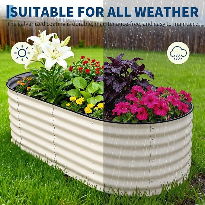 Garvee Galvanized Raised Garden Bed Outdoor, Rust-Resistant Raised Garden Beds - Image 8