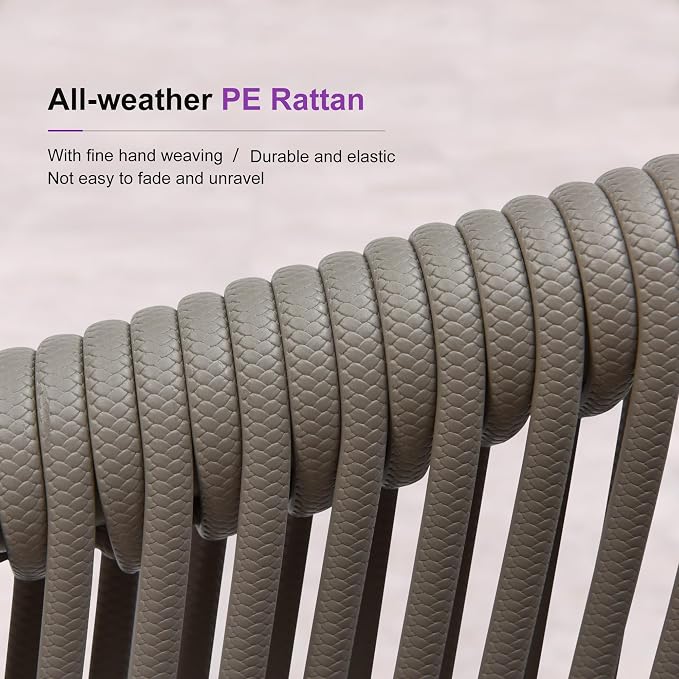 PURPLE LEAF 11 Pieces Outdoor Dining Table and Chairs Set Patio Dining Set - Image 2