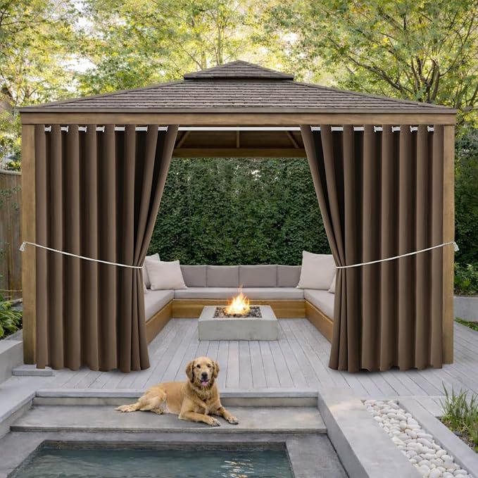 Waterproof Outdoor Curtain W105 x L108 by DivaenCamino