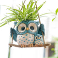 Swing Owl Hanging Planters for Indoor Plants, Cute Small Succulent Pots by Saysmile
