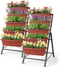 Homdox 2 Pack Vertical Garden Bed, 5 Tiers Vertical Raised Garden Planter by HOMDOX