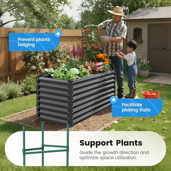 Quictent Galvanized Raised Garden Bed 4x3x1 Ft Metal Planter Box - Image 2