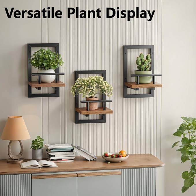 bosbo Floating Shelves for Wall, Plant Shelf Indoor, Wall Planters for Indoor - Image 4