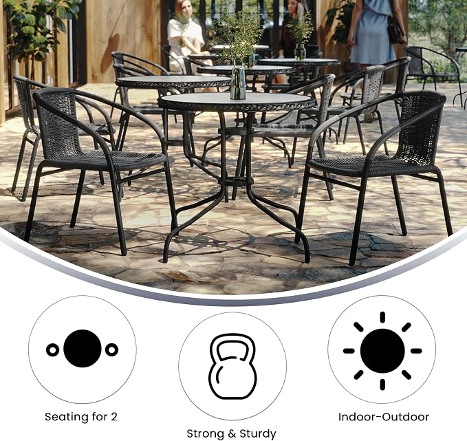 Flash Furniture 3-Piece Patio Dining Set - Image 5
