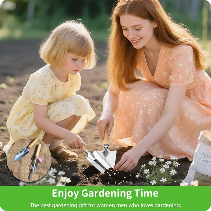 Garden Tool Set, 2 Pieces Stainless Steel Heavy Duty Garden Tools, Garden Kit - Image 3
