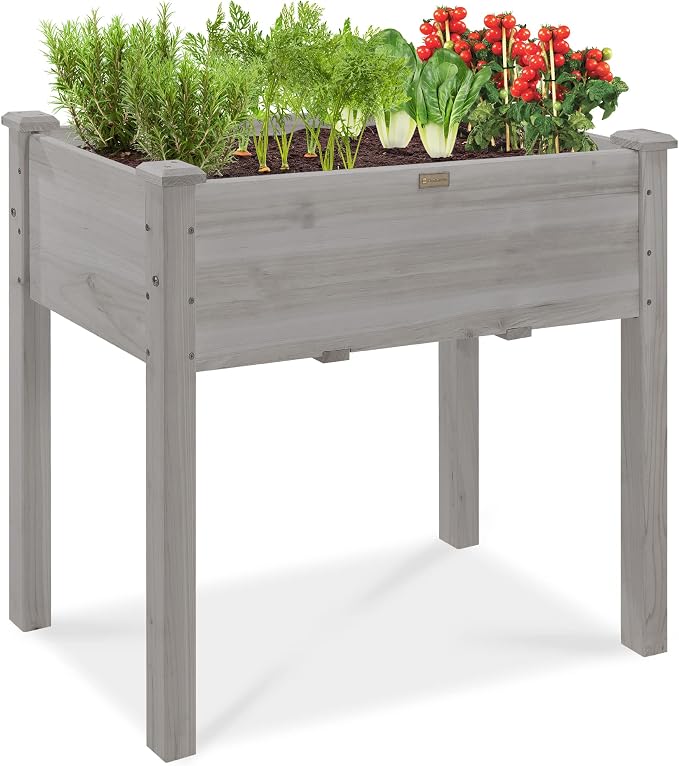 Best Choice Products 34x18x30in Raised Garden Bed, Elevated Wood Planter Box by BestChoiceProducts