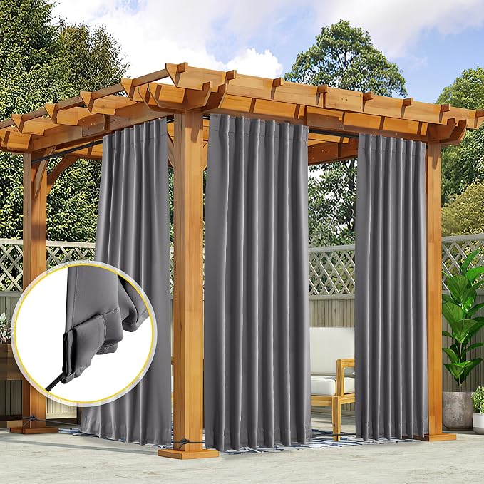 NICETOWN 2 Panels Outdoor Curtains - Image 8