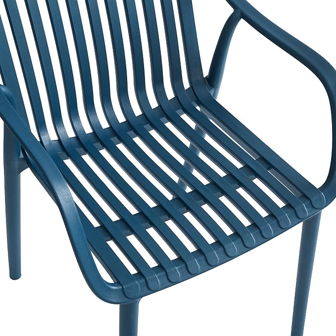 Modern Stackable Outdoor & Indoor Plastic Dining Chairs Set, Armchairs Set - Image 6