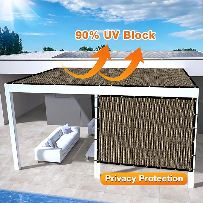 Artpuch Outdoor Pergola Shade Cover 9x15 FT Sun Shade Cloth - Image 3