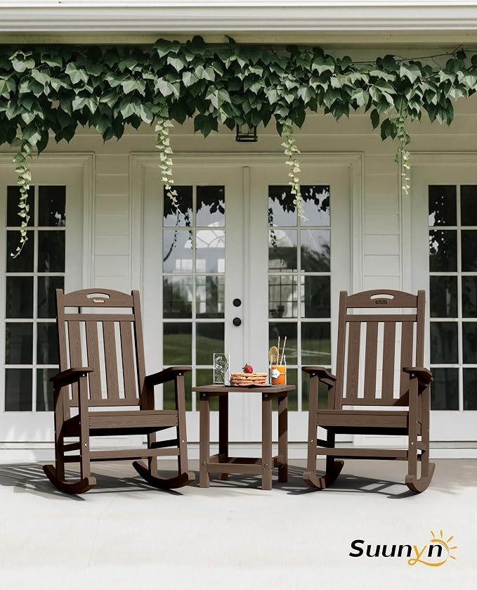 Oversized Outdoor Rocking Chair, HDPE All Weather Resistant Rocking Chairs - Image 2