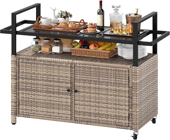 DWVO XL Outdoor Storage Cabinet, Patio Storage Table - Image 2