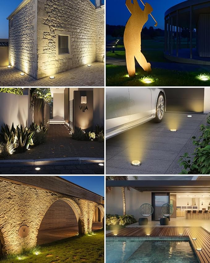 btfarm 12 Pack Solar Lights Outdoor, 8 LED Solar Ground Lights IP65 Waterproof - Image 7