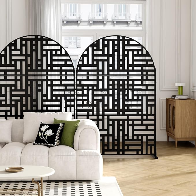 Casaphoria 72" H x 47" W Arched Metal Privacy Screen - Image 2