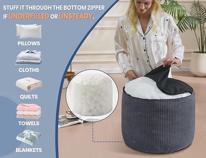 Pouf Ottoman Foot Stools Ottoman - Image 7