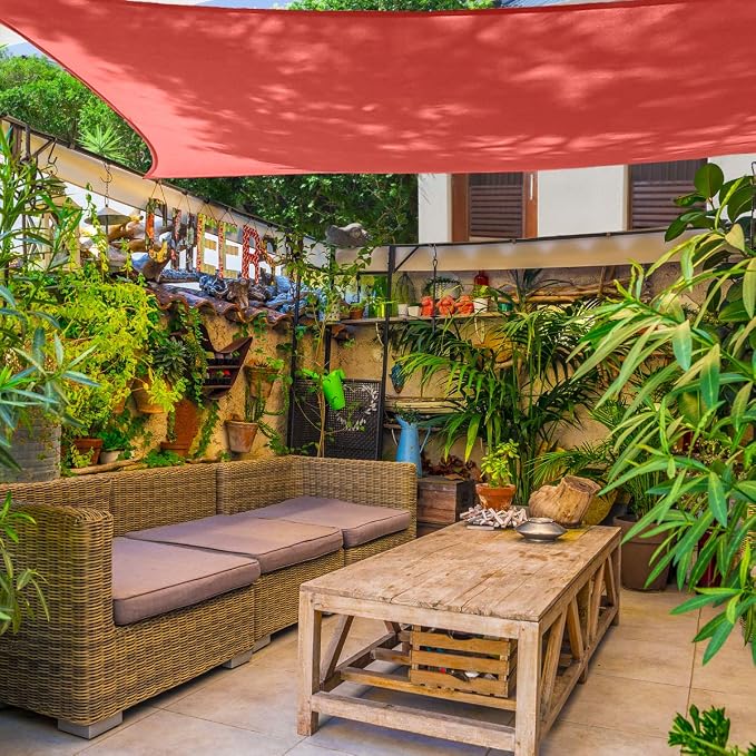 AsterOutdoor Sun Shade Sail Rectangle 16' x 20' UV Block Canopy - Image 9