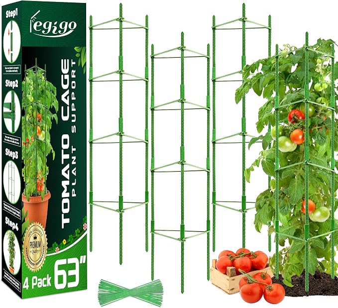 Legigo 4-Pack Tomato Cage for Garden Plant Support- Up to 63inch Garden Stakes - Image 8