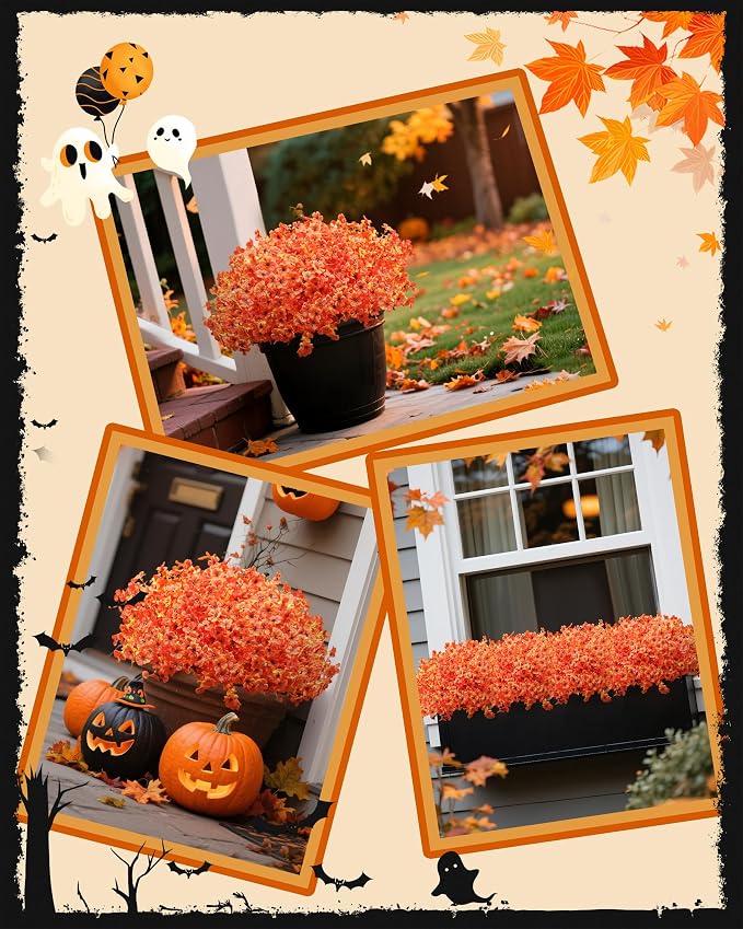 Artificial Fall Flowers Faux Mums - Image 6