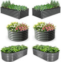 A ANLEOLIFE 6-Pack 4X4 & 6X3 & 6X2 Deep Root Galvanized Raised Garden Beds by AAnleolife