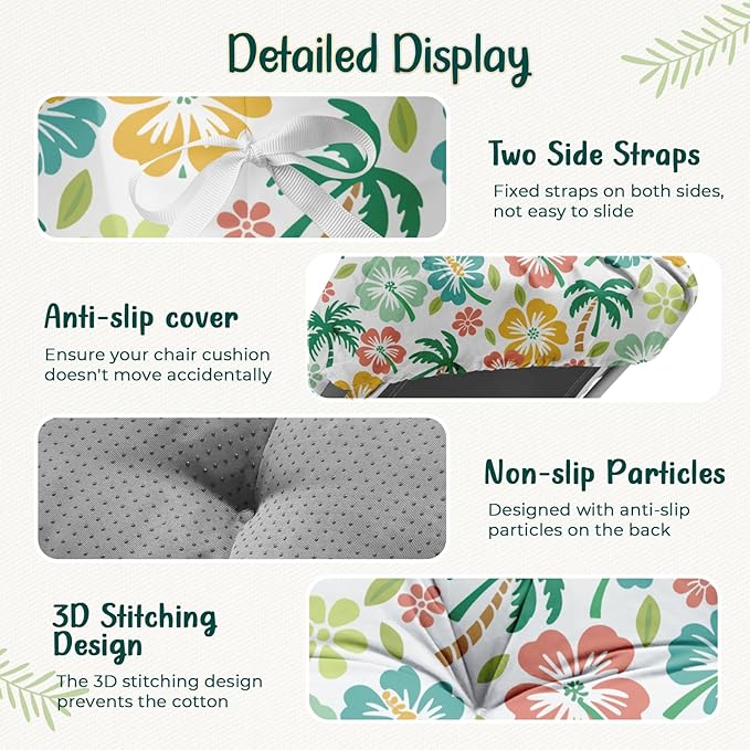 Outdoor Chaise Lounge Chair Cushion 75.1 x 22.8 x 4.7 Inches 100% Waterproof - Image 4