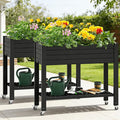 YITAHOME 43.3x17.7x34 in Elevated Garden Bed 2pcs, Outdoor Plastic Planter Box by YITAHOME