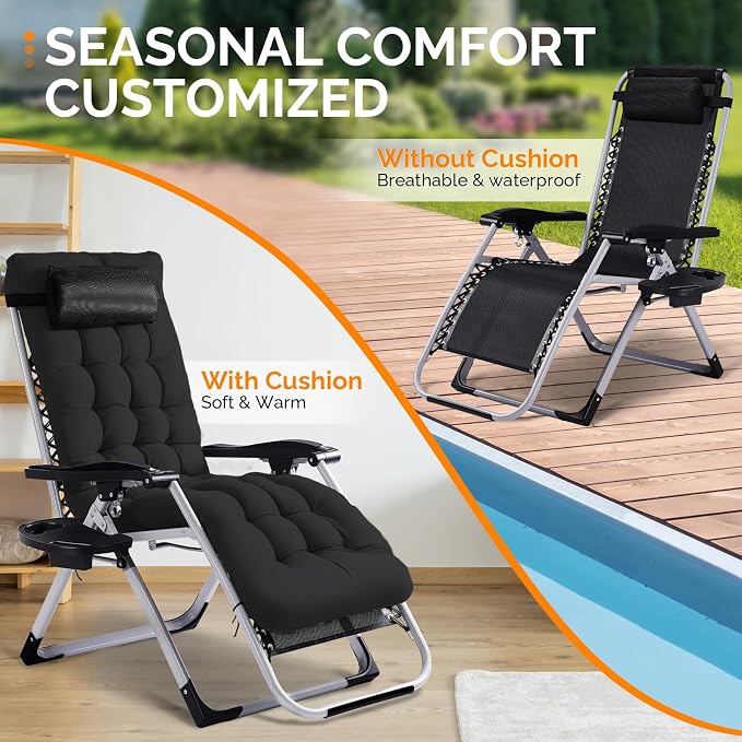 VINGLI Padded Zero Gravity Chair, Lounge Chair - Image 6