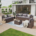 Aoxun 7 Piece Patio Furniture Set Wicker Rattan Patio Conversation Set Outdoor by Aoxun