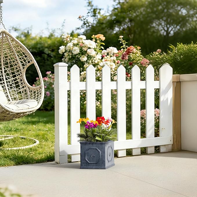 Kante 11.6" Dia Round Concrete Planter, Outdoor Indoor Large Plant Pots - Image 5