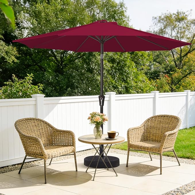 MEWAY 9ft Patio Umbrella Outdoor Table Umbrellas - Image 2