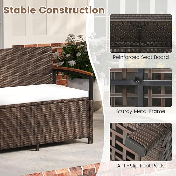 Tangkula 46 Gallon Outdoor Bench - Image 7