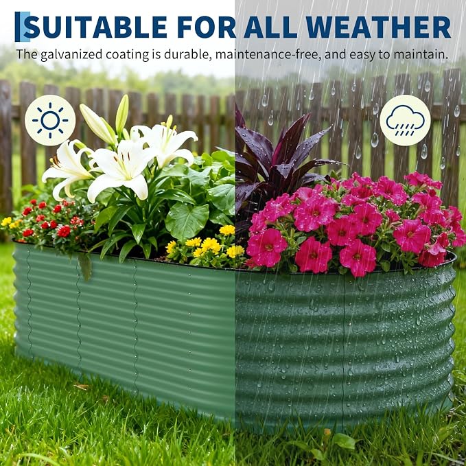 Garvee Galvanized Raised Garden Bed Outdoor, Rust-Resistant Raised Garden Beds - Image 8