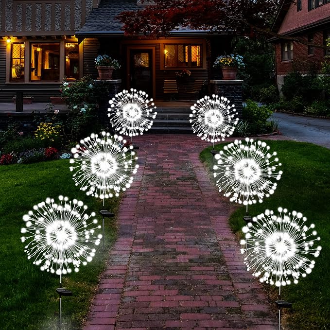 OriginalSourcing Solar Garden Firework Lights Outdoor Waterproof, 4 Pack Solar - Image 5