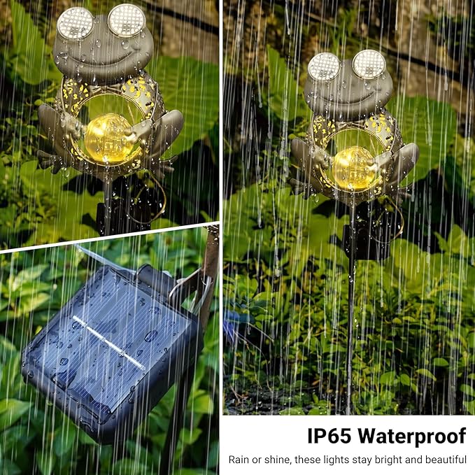 Solar Lights Outdoor Decor, Solar Frog Yard Decorations Outdoor, Garden - Image 4