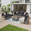 Aoxun 7 Piece Patio Furniture Set Wicker Rattan Patio Conversation Set Outdoor by Aoxun