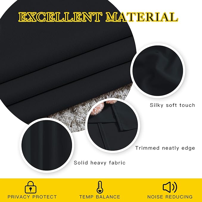 NICETOWN Black Out Dooway Curtain 80 inches Long, Grommet Thermal Insulated - Image 4