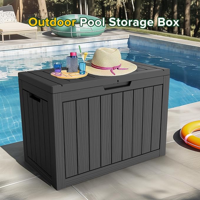 45 Gallon Outdoor Deck Box, Lockable Waterproof Outdoor Storage Boxes - Image 7