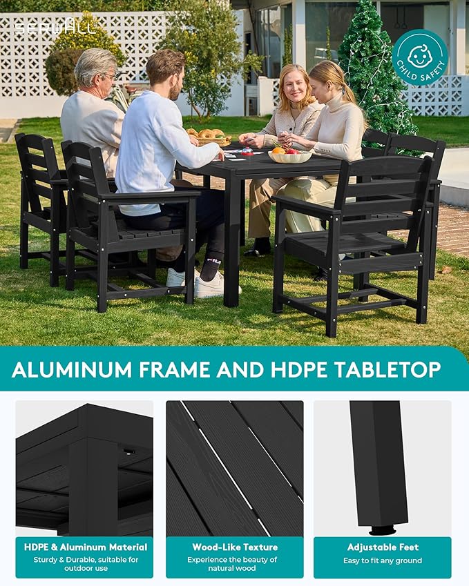 SERWALL Outdoor Expandable Dining Table 60" - Image 5