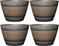Classic Home and Garden Whiskey Plastic Resin Flower Pot Barrel Planter by ClassicHomeandGarden
