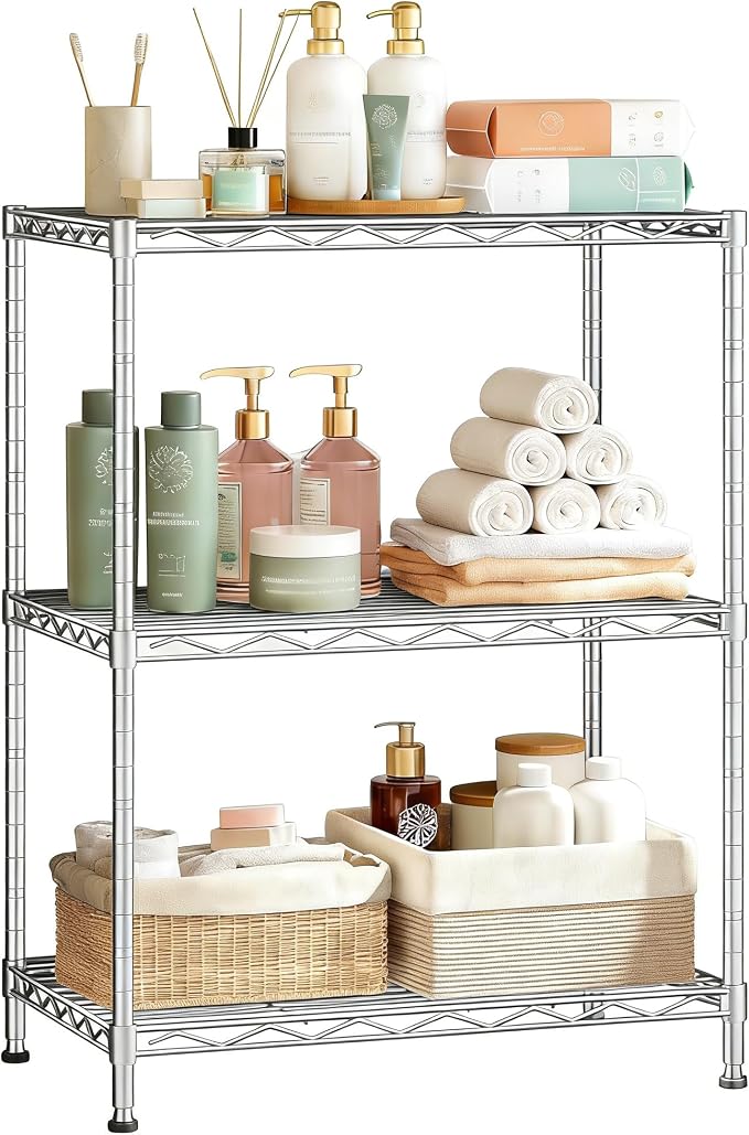 Xcity Storage Shelves, 3 Tier Heavy Duty Metal Shelving Unit, 1050 LBS Capacity by Unknown
