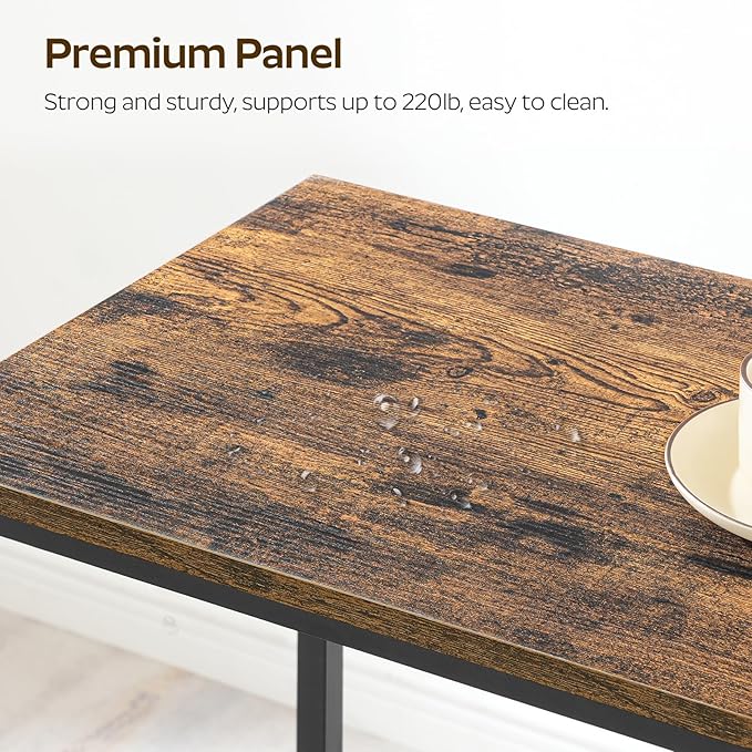 55" Long Bar Table, Counter Bar Height Table, High Top Table, Rectangular - Image 7