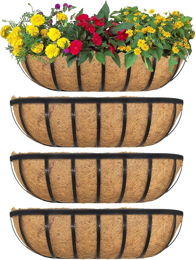 4pack 16-inch Window Sill Window Railing Planters by SMYAXUNW